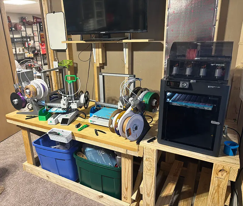 One of the various 3D printers operated by SKBP3D LLC