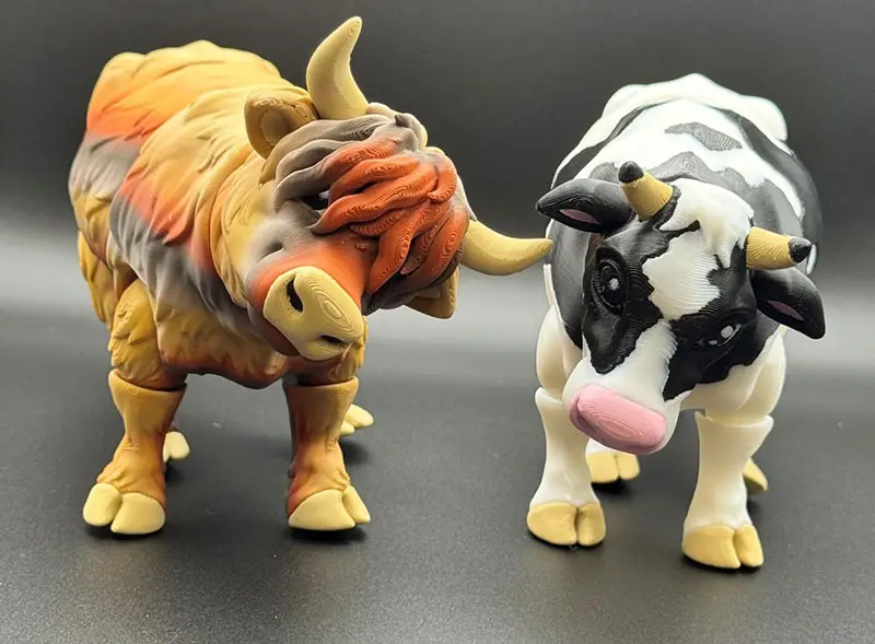 Cow and Highland Cow Animal Friends