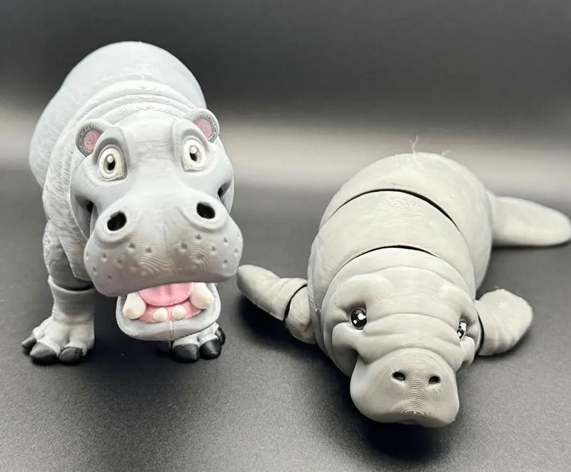 Hippo and Manatee Animal Friends